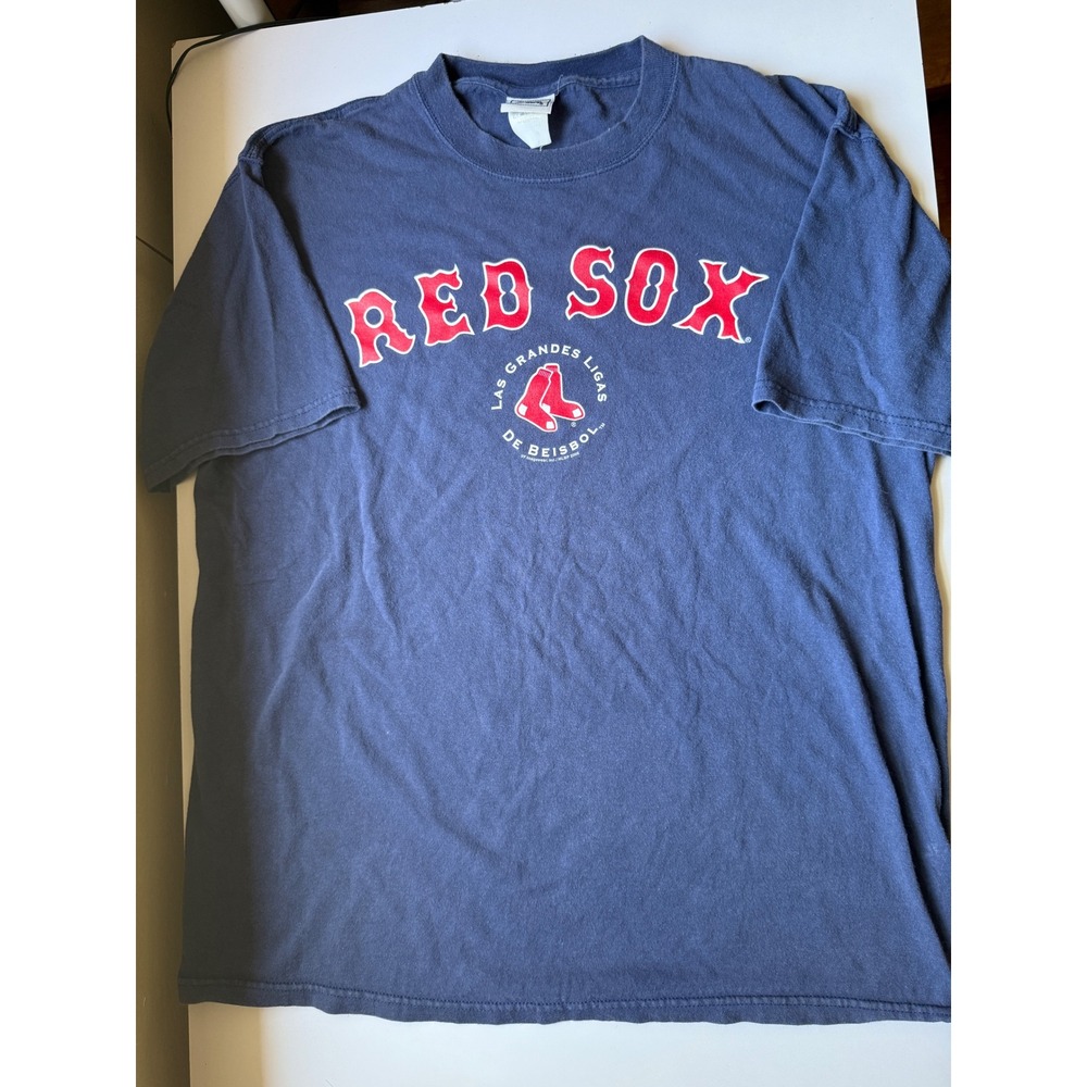 Lee Sport Boston Red Sox T Shirt Las Grandes Ligas Navy Blue XL 2005‎ MLB
